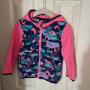 Adorable pink North-face fleece jacket.  Size 18-35 months